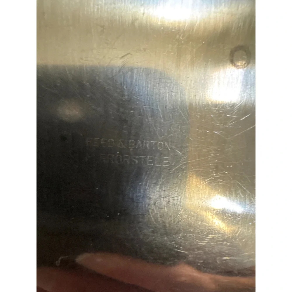 Reed & Barton Dresden Rose Silverplate Pie Cake Server Mirrorstele Stainless 195